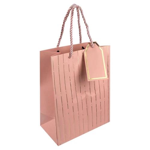 Sacola para presente papel 18cmx23cm decorada listras Amigold