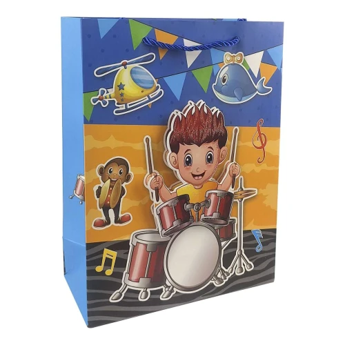 Sacola para presente papel 18x24 infantil
