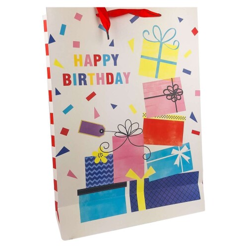 Sacola para presente papel 31x44cm happy birthday Sacola para presente papel 31x44cm happy birthday