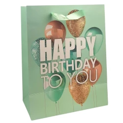 Sacola para presente papel 31x44cm happy birthday