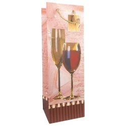 Sacola para presente papel 36x12cm vinho