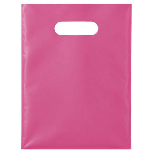 Sacola plástica para loja fina 20x30cm rosa com 50 unidades Sacola plástica para loja fina 20x30cm rosa com 50 unidades
