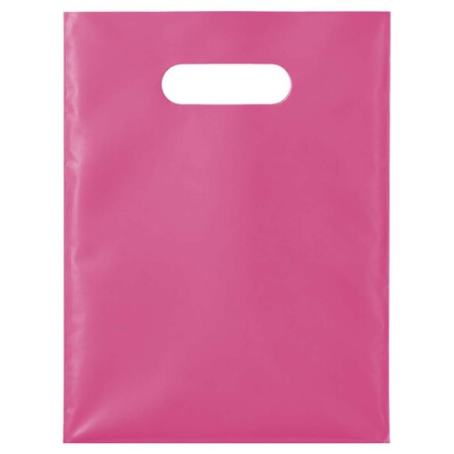 Sacola plástica para loja fina 30x40cm rosa com 50 unidades Sacola plástica para loja fina 30x40cm rosa com 50 unidades