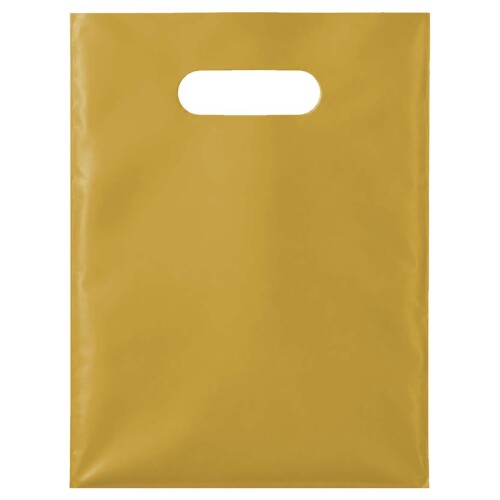 Sacola plástica para loja fina 40x50cm ouro com 50 unidades Sacola plástica para loja fina 40x50cm ouro com 50 unidades
