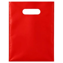 Sacola plástica para loja fina 40x50cm vermelha com 50 unidades