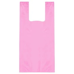 Sacola plástica tratada rosa bebê 32x40cm com 100 unidades Sustenplast