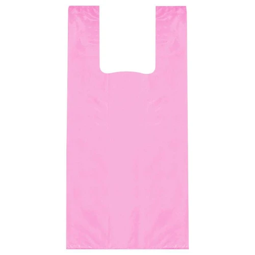 Sacola plástica tratada rosa bebê 50x60cm com 100 unidades Sustenplast