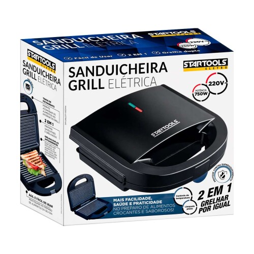 Sanduicheira e grill antiaderente 220v/750w Startools