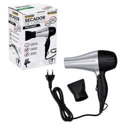 Secador de cabelo portátil 220 e 1800w cinza dobrável
