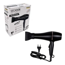 Secador de cabelo profissional 220v e 1800w preto (v)