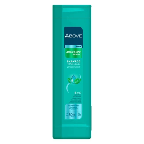 Shampoo masculino anticaspa 4 em 1 mentol 325ml Above