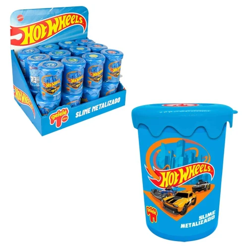 Slime pote 180g Hotwheels sortidos Doce Brinquedo