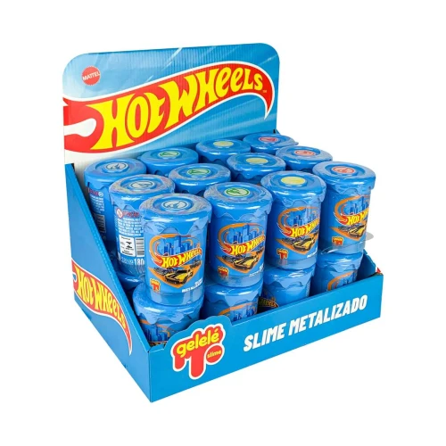 Slime pote 180g Hotwheels sortidos Doce Brinquedo