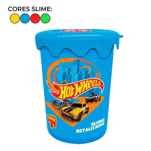 Slime pote 180g Hotwheels sortidos Doce Brinquedo