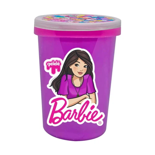 Slime pote 480g Barbie com glitter sortidas Doce Brinquedo
