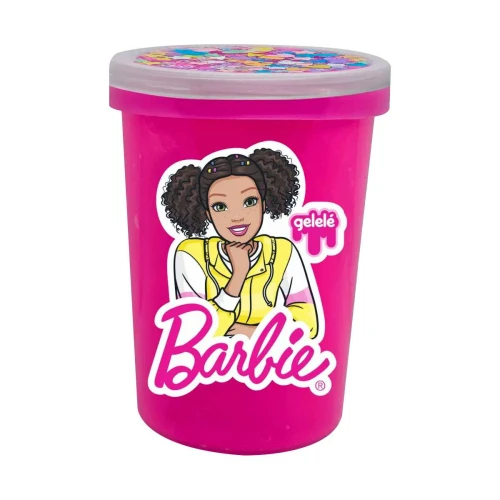 Slime pote 480g Barbie com glitter sortidas Doce Brinquedo