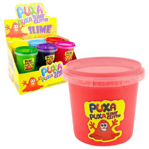 Slime puxa puxa glitter 180g sortidas Balcão das Mágicas