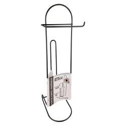 Suporte de metal chão para papel higiênico preto Alpif