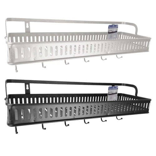 Suporte de metal multiuso com 06 ganchos 43,5cm sortidos