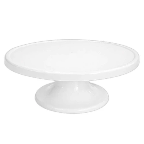 Suporte para bolo plástica redonda com pedestal giratória 26cm Masssari Suporte para bolo plástica redonda com pedestal giratória 26cm Masssari