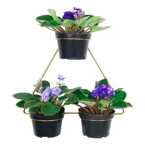 Suporte para vaso violeta triângulo de metal Alpif