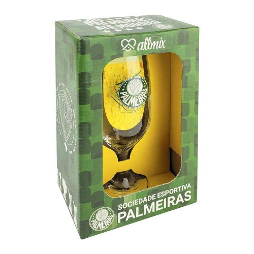 TACA VIDRO FLORIPA CHOPP 300ML PALMEIRAS ALLMIX(V)
