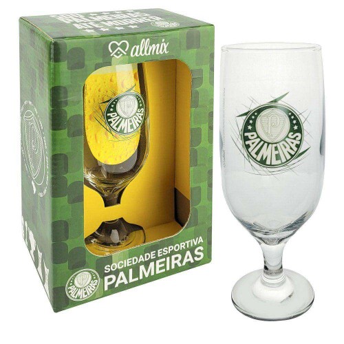 TACA VIDRO FLORIPA CHOPP 300ML PALMEIRAS ALLMIX(V)