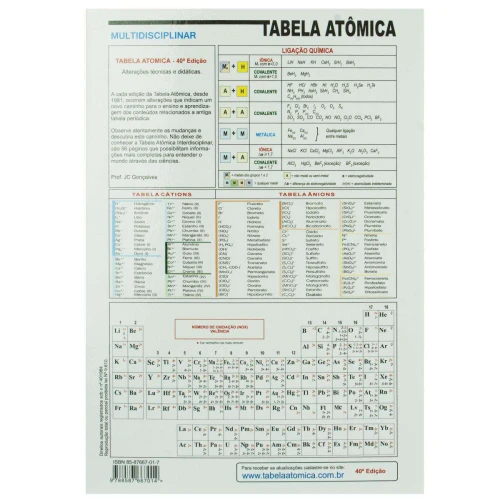 Tabela periódica atômica multidisciplinar