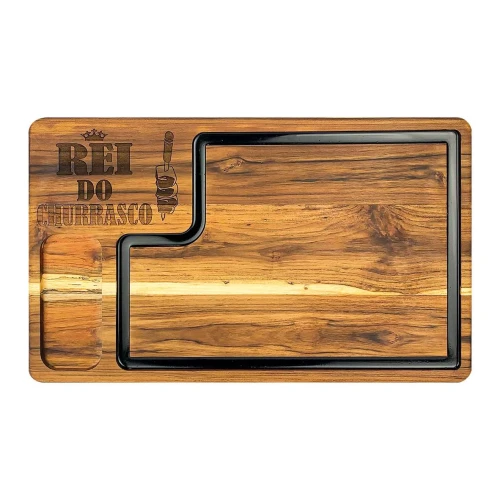 Tábua para carne de madeira de lei 30x50cm resinada sortidas
