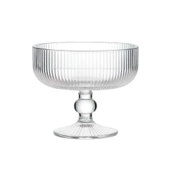 Taça de vidro para sobremesa 320ml canelada