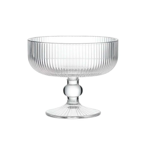 Taça de vidro para sobremesa 320ml canelada Taça de vidro para sobremesa 320ml canelada