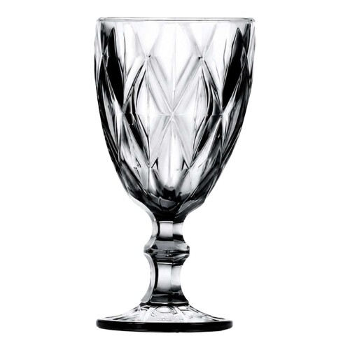 Taça vidro diamond 340ml transparente