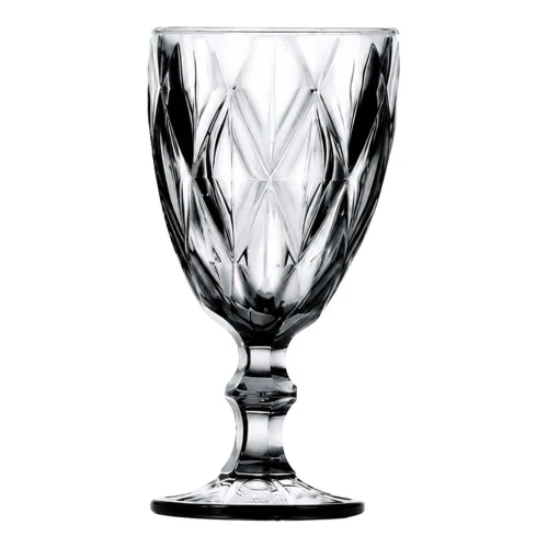 Taça vidro diamond 340ml transparente