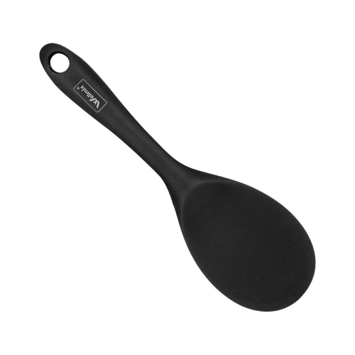 Talher colher de silicone preto cabo curto 22,5cm Wellmix