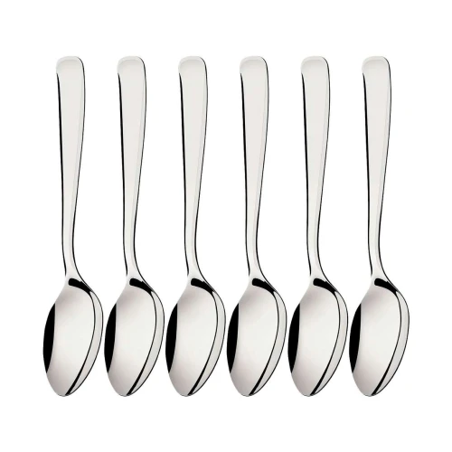 Talher colher inox para chá Classic 14cm com 06 unidades Wellmix