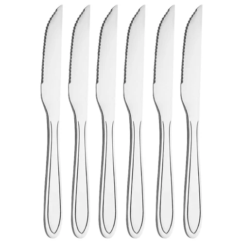 Talher faca refeição inox Linea com 06 unidades 123Útil