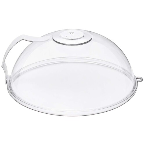 Tampa plástica para prato microondas 26cm com alça Tampa plástica para prato microondas 26cm com alça