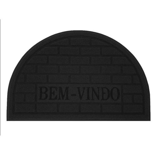 Tapete capacho meia lua emborrachado 58x38cm Tapete capacho meia lua emborrachado 58x38cm