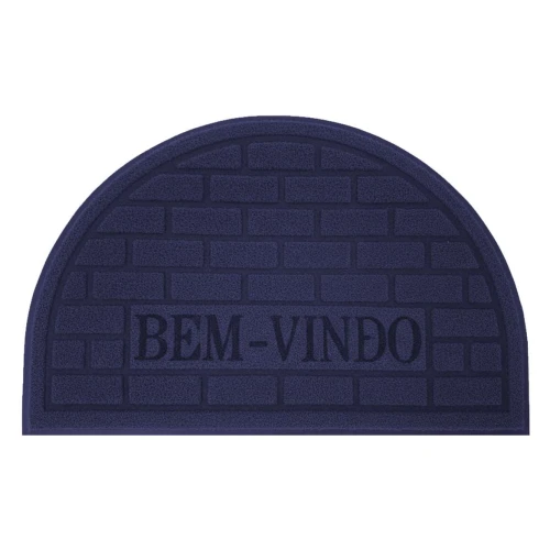 Tapete capacho meia lua emborrachado 58x38cm