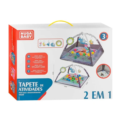 Tapete de ativides com acessórios 79x79x52cm Unitoys