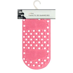 Tapete para banheiro silicone pegada color 37x68cm