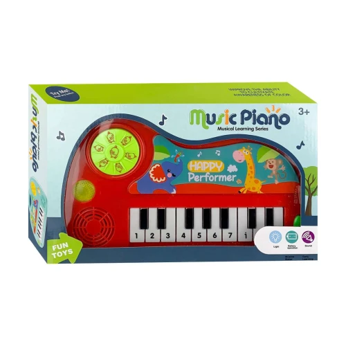 Teclado musical plástico a pilha