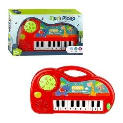Teclado musical plástico a pilha