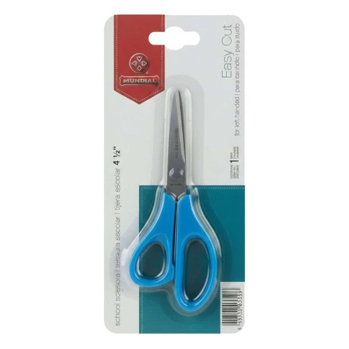 Tesoura escolar mundial para canhoto colorida 11cm