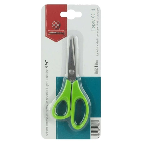 Tesoura escolar mundial para canhoto colorida 11cm