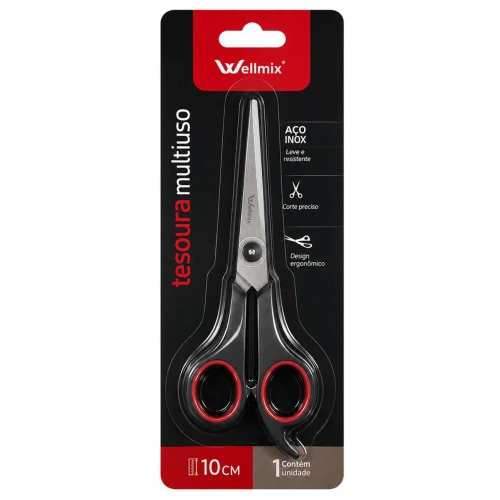 Tesoura multiuso 10cm ponta fina Tesoura multiuso 10cm ponta fina