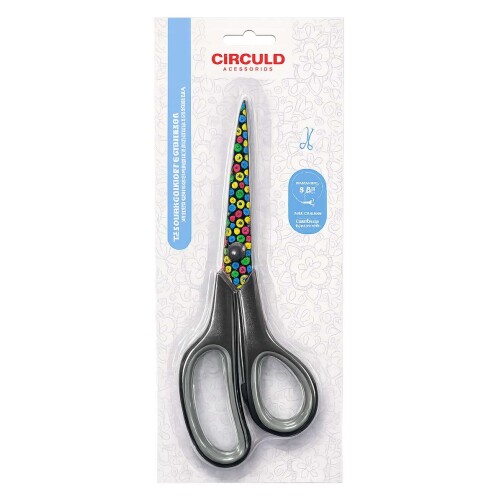 Tesoura multiuso comfort 8,50 21,5cm preto estampada
