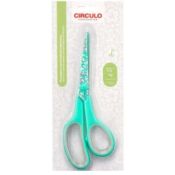Tesoura multiuso comfort 8,50 21,5cm verde estampada