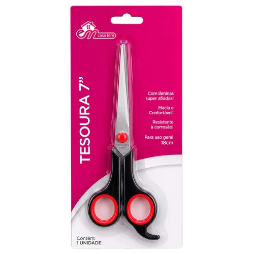 Tesoura multiuso ponta fina 18cm