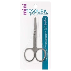 Tesoura para unha ponta arredondada 09cm de metal